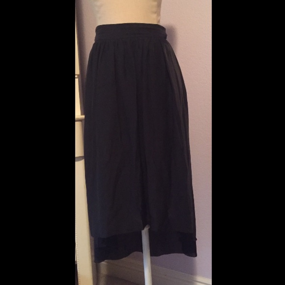 Aritzia Black high low skirt.